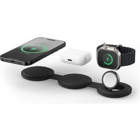 Беспроводное зарядное Satechi OntheGo 3-in-1 Charger ST-QTG31K (черный) - Превью изображения №4 — Интернет-магазин Your Sale