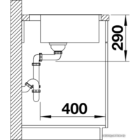 Blanco Andano 400-IF/A 525244 (с клапаном-автоматом, сатин) Image #6
