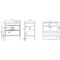 Aqwella Тумба Fargo 70 FRG0107DB с умывальником Фостер 4620008197746 Image #3