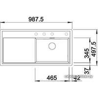 Blanco Zenar XL 6 S-F (антрацит, правая, с клапаном-автоматом) Image #4
