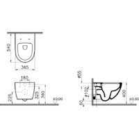 Унитаз подвесной Vitra 7748B083-0101 (без сиденья) - Превью изображения №3 — Интернет-магазин Your Sale