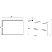 Viant Тумба под умывальник Мальта Como 80 VMAL80COBEL-T2YP Image #5