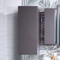 Бриклаер Шкаф-полупенал Кристалл 90 навесной (софт графит) Image #3