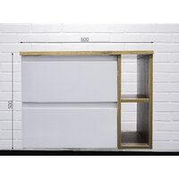 Домино Тумба под умывальник Joy 46 Frost 70 подвесная с двумя ящиками В2 Image #14