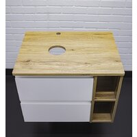 Домино Тумба под умывальник Joy 46 Frost 70 подвесная с двумя ящиками В2 Image #9