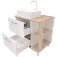 Doratiz Тумба под умывальник Doratiz Гавайи 70 9908.182 (белый/дуб сонома) Image #20