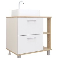 Doratiz Тумба под умывальник Doratiz Гавайи 70 9908.182 (белый/дуб сонома)