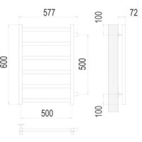 TERMINUS Аврора П6 500x600 бп (хром) Image #3