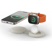 Беспроводное зарядное Satechi OntheGo 2-in-1 Charger ST-QTG21W (бежевый) - Превью изображения №5 — Интернет-магазин Your Sale