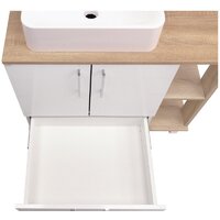 Doratiz Тумба под умывальник Doratiz Гавайи 80 9908.184 (белый/дуб сонома) Image #4