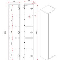 ЗОВ Шкаф-пенал для ванной Парма 150 PP150LA0MAMC1B (аттик) Image #3