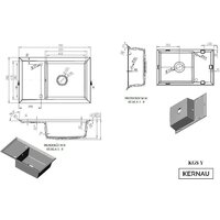 Кухонная мойка Kernau KGS Y 6078 1B1D Deep Black - Превью изображения №10 — Интернет-магазин Your Sale