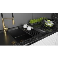 Кухонная мойка Kernau KGS Y 6078 1B1D Deep Black - Превью изображения №8 — Интернет-магазин Your Sale