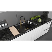 Кухонная мойка Kernau KGS Y 6078 1B1D Deep Black - Превью изображения №7 — Интернет-магазин Your Sale