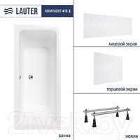 Lauter Olympia 180x80 21100080 (с ножками, лицевым и торцевым экранами) Image #1