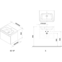 Ravak Тумба под умывальник 10° 550 (белый) [X000000733] Image #2