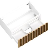 ЗОВ Тумба под умывальник Кито 50 K50LW0MRMC-LDSPWС0 (белый/тростник) Image #3