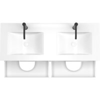 ЗОВ Тумба с умывальником Дион 120 D120LWP0M9003MKV5-OL120 (белый матовый) Image #2