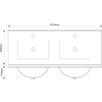 ЗОВ Тумба с умывальником Дион 120 D120LWP0M9003MKV5-OL120 (белый матовый) Image #5