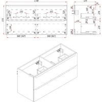 ЗОВ Тумба с умывальником Дион 120 D120LWP0M9003MKV5-OL120 (белый матовый) Image #4