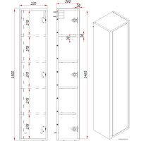 ЗОВ Шкаф-пенал для ванной Парма 150 PP150LWP0MHMC1A (белый/галифакс) Image #4