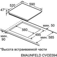 Варочная панель MAUNFELD CVCE594PBK - Превью изображения №8 — Интернет-магазин Your Sale