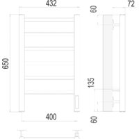 TERMINUS Аврора П6 400x650 нп электро (хром) Image #3