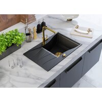 Кухонная мойка Kernau KGSO 6078 1B1D Deep Black + Gold Metallic - Превью изображения №3 — Интернет-магазин Your Sale