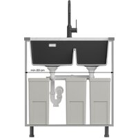 Кухонная мойка Quadron HQL7645U8_PVDC1_I - Превью изображения №4 — Интернет-магазин Your Sale