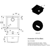 Кухонная мойка Reginox Amsterdam 40 Pure Black R34637 - Превью изображения №2 — Интернет-магазин Your Sale