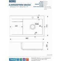 Кухонная мойка Berg Grazia BRZ22C11P - Превью изображения №4 — Интернет-магазин Your Sale