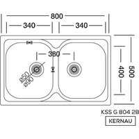 Кухонная мойка Kernau KSS G 804 2B Silver - Превью изображения №2 — Интернет-магазин Your Sale
