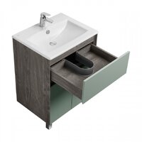 Акватон Тумба с умывальником Форест 60 1A2782K0FR9C0 (дуб рошелье/сумеречный голубой) Image #6