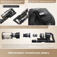 Пылесос Trouver Cordless Vacuum Cleaner G70 Detect V2515 (евровилка, черный) - Превью изображения №9 — Интернет-магазин Your Sale