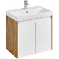 Акватон Тумба с умывальником Сканди Doors 70 1A2789K0SDZ90 (белый/дуб рустикальный) Image #1