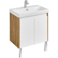 Акватон Тумба с умывальником Сканди Doors 70 1A2789K0SDZ90 (белый/дуб рустикальный) Image #3