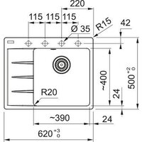 Кухонная мойка Franke Centro CNG 611-62 TL 114.0740.850 (оникс) - Превью изображения №3 — Интернет-магазин Your Sale