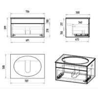 Brevita Тумба под умывальник Enfida 70 ENF-06070-0841Я (зеленый матовый) Image #6