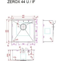 Кухонная мойка ZorG Zerox 44 U / IF PVD Gold - Превью изображения №4 — Интернет-магазин Your Sale