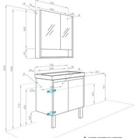 Акватон Тумба с умывальником Сканди Doors 70 1A2789K0SD010 (белый) Image #10
