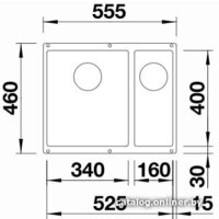 Blanco Subline 340/160-U 525985 (правая, черный) Image #2