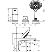 Смеситель Hansgrohe Metropol 74551000 - Превью изображения №2 — Интернет-магазин Your Sale