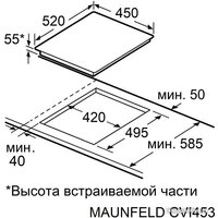 Варочная панель MAUNFELD CVI453STBK - Превью изображения №8 — Интернет-магазин Your Sale