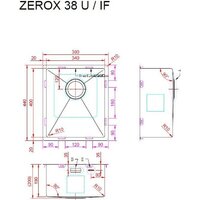 Кухонная мойка ZorG Zerox 38 U / IF PVD Gunblack - Превью изображения №4 — Интернет-магазин Your Sale