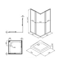 Triton Вента Хром А1 100х100 без поддона (прозрачное стекло) Image #2