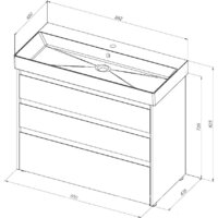 Aquanet Тумба под умывальник Nova Lite 100 302480 Image #9