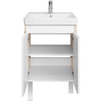 Акватон Тумба с умывальником Сканди Doors 55 1A2788K0SDB20 (белый/дуб верона) Image #2