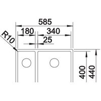 Blanco Claron 340/180-U (полированная, правая) Image #5
