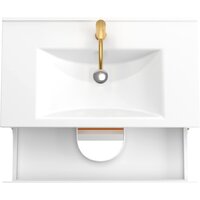 ЗОВ Тумба под умывальник Лира 100 L100MW0MWGVG-KP13W (белый/белый глянец) Image #2