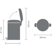 Brabantia Pedal Bin NewIcon с корзиной 12 л (белый) Image #6